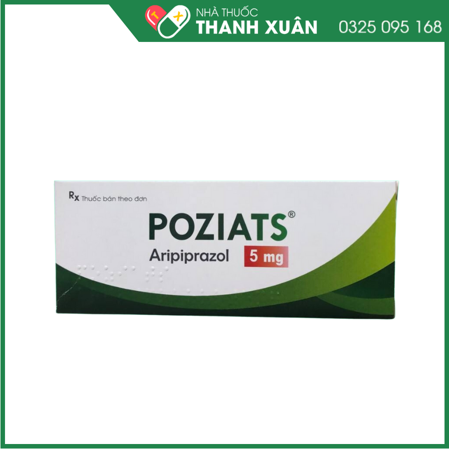 Thuốc Poziats 5mg điều trị tâm thần phân liệt, điều trị rối loạn lưỡng cực cấp tính